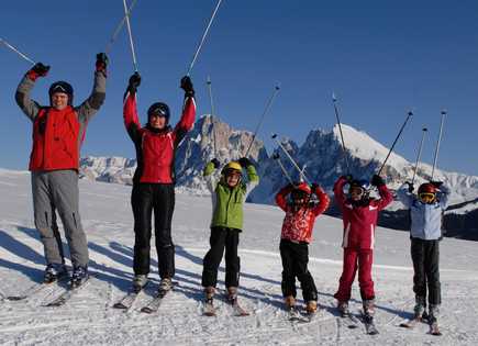 Skiing in the Dolomites